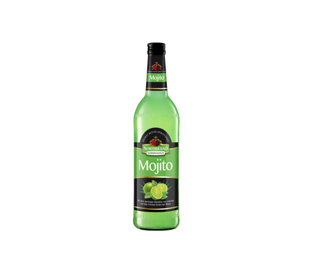 Das Bild zeigt eine Flasche Nordbrand Nordhausen Mojito.